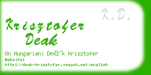 krisztofer deak business card